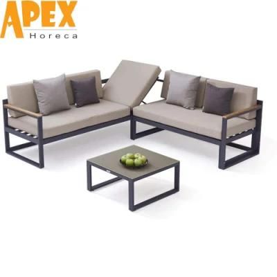 Outdoor Garden Patio Furniture Waterproof Sofa Bed Aluminum Sofa