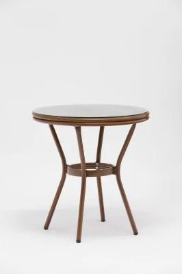 Aluminium Pool Furniture Table Round Aluminum