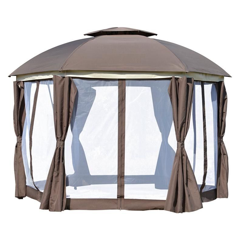 Outdoor Folding Gazebo Canopy Tent with Mosquito Netting