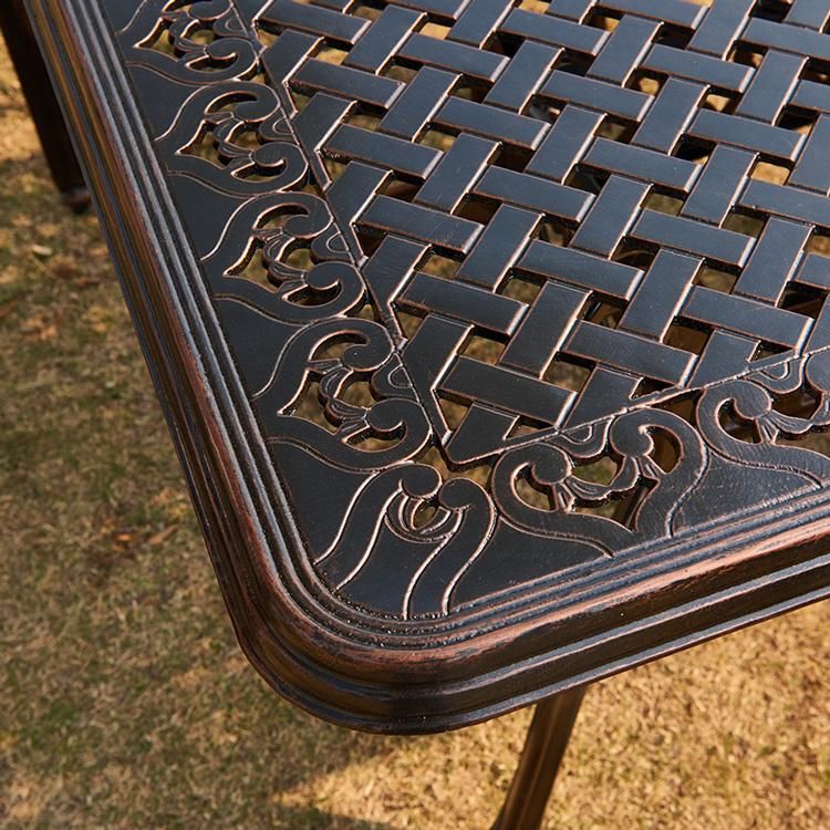 Swivel Chair Outdoor furniture Cast Aluminum Garden Restaurant Dining Set