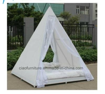 Garden Furniture Rattan Garden Bed with Canopy