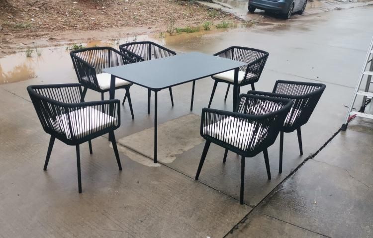 Leisure Outdoor Furniture Garden Weather-Proof Rope Weaving Dining Furniture