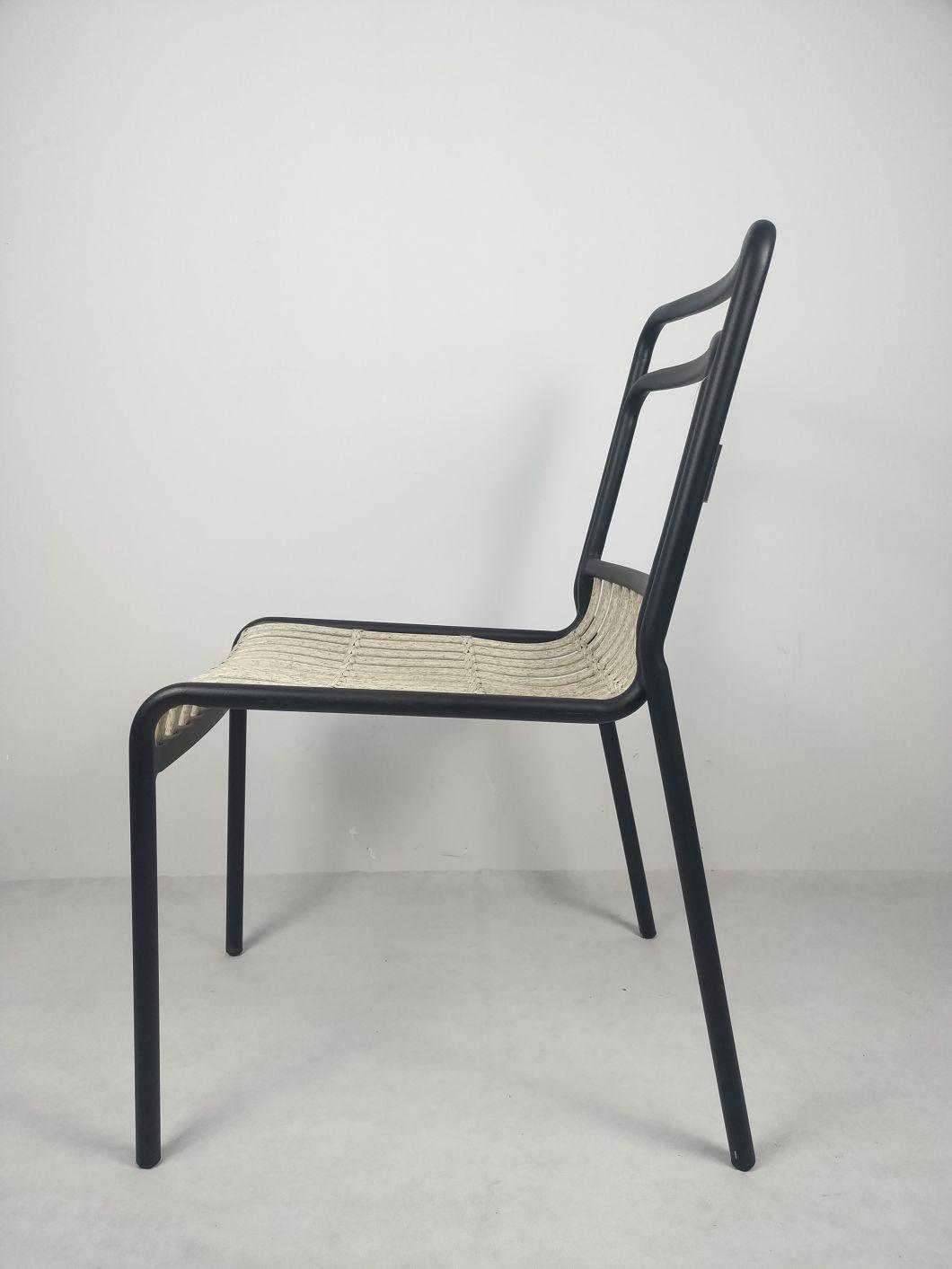 Modern Outdoor Furniture Stackable Rattan Chair Waterproof Garden Furniture for Restaurant Used