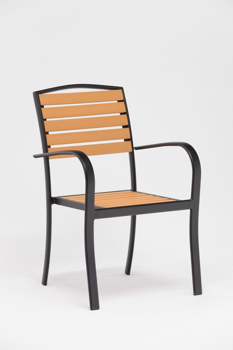 Chair with Plastic Wood Perfect for Patio Garden Furniture