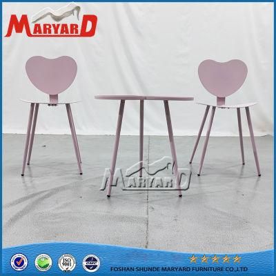 Heart Shaped Kd Aluminum Garden Outdoor Furniture Metal Chair Garden Set