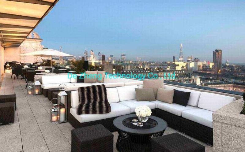 Classic Family Grathering PE Rattan Garden Comfortable Garden Aluminum Frame Functional Dining Furniture