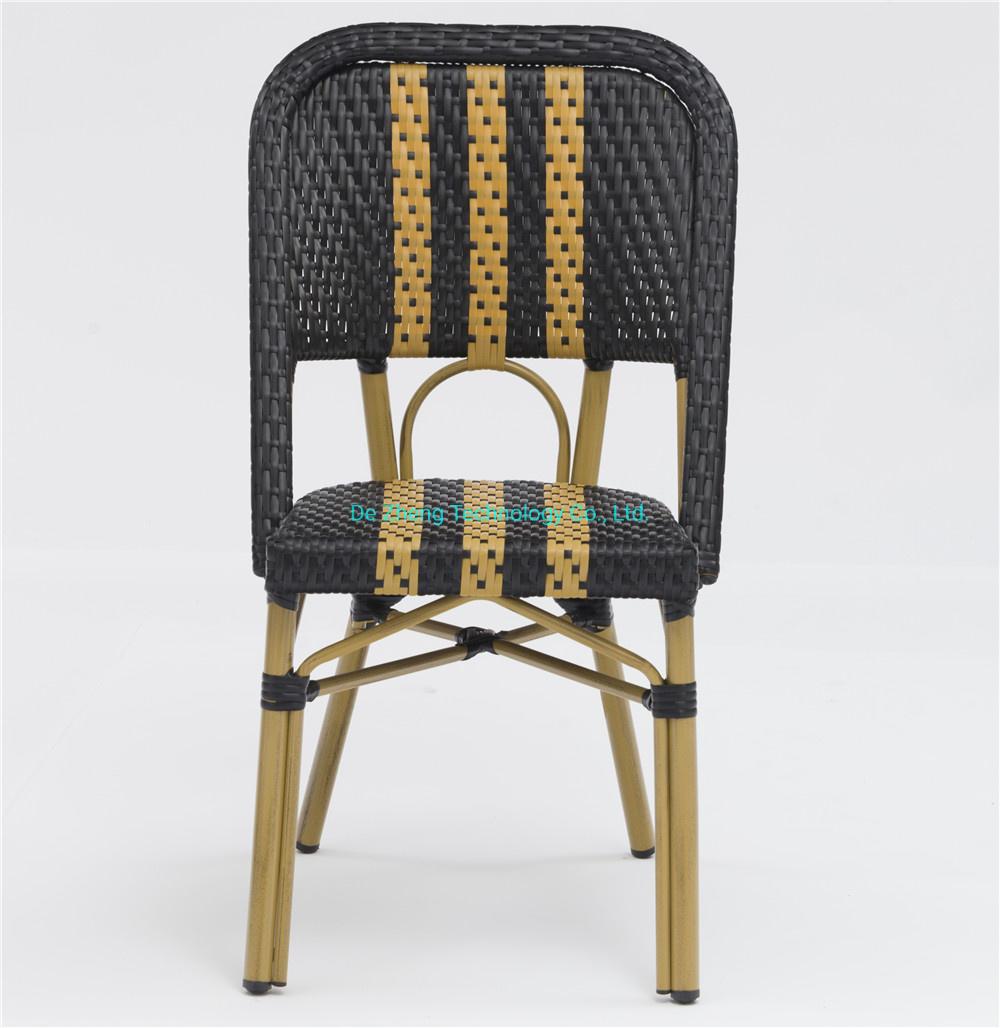 New Rattan Chair Wicker Chair Antique Cane Garden Balcony Bistro Stackable Set Modern French Space Saving Multipurpose Furniture
