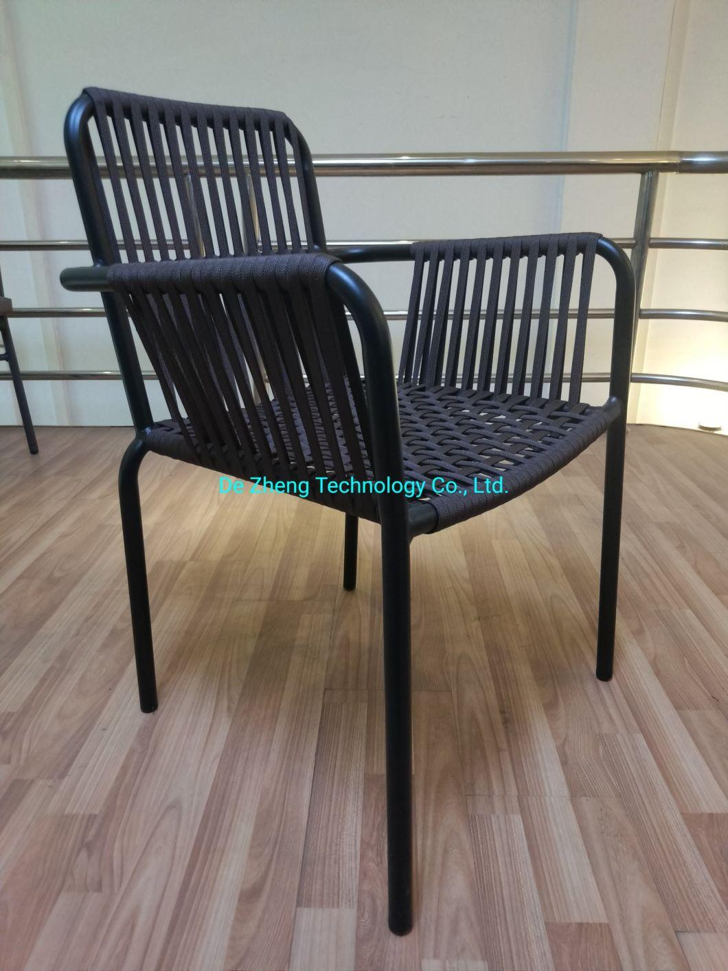 Waterproof Modern Style Leisure Commercial Hotel Dining Restaurant Rattan Outdoor Dining Chair (accept customized)