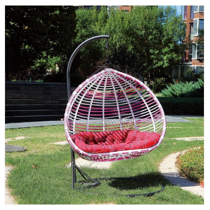 Fancy Outdoor Hanging Leisure Wicker Patio Swing Double Rattan Chair
