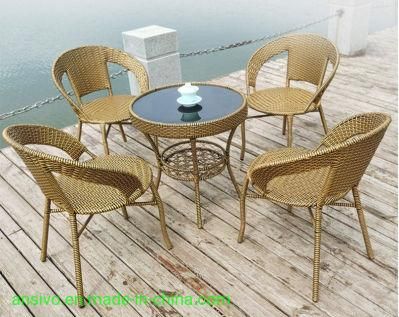 Combination of Three or Five Sets of Leisure Terrace Balcony Tea Table Garden Teng Chair PE Rattan Chair