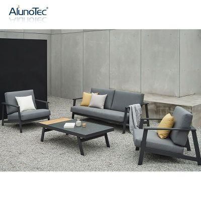 Wholesale Luxury Aluminum Grey Patio Furniture Table Loveseat Leisure Sofas Set Outdoor Garden Sofa