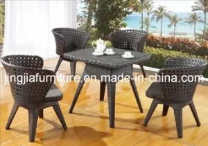 Outdoor Aluminum/Aluminium Rattan Furniture Dining Set (JJ-S763)