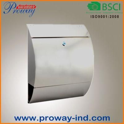 Wholesale Stainless Steel Locking Letter Box Mailbox with Newspaper Holder