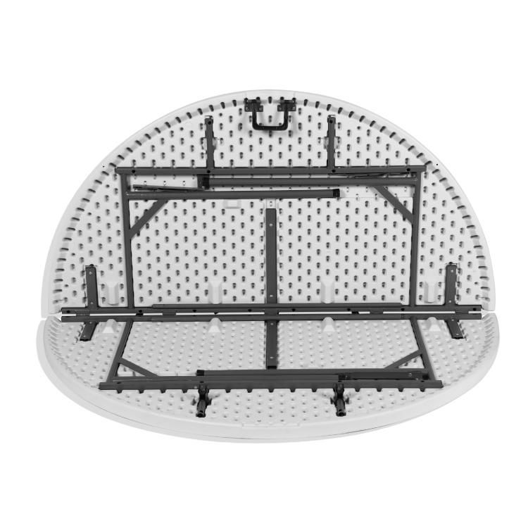 4FT Portable Outdoor White Plastic Round Folding Table for Banquet