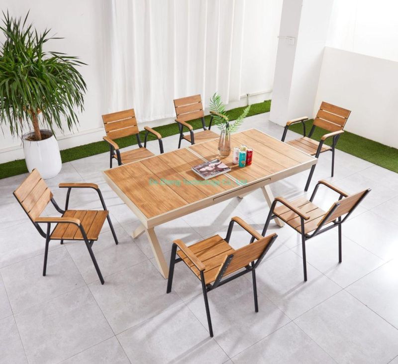 Fashionable X Legs Home Furniture Rectangle Table Extendable Table Top High Aluminum Garden Table