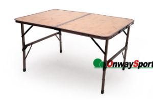 4-Foot Rectangular Fold-in-Half Slim Outdoor Camping Table