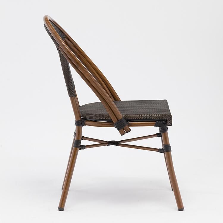 Popular Mesh Black Outdoor Stackable Chairs for Restaurant