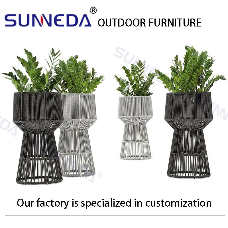 Aluminium Alloy Rattan Bistro Studio Restaurant Outdoor Garden Flower Rack