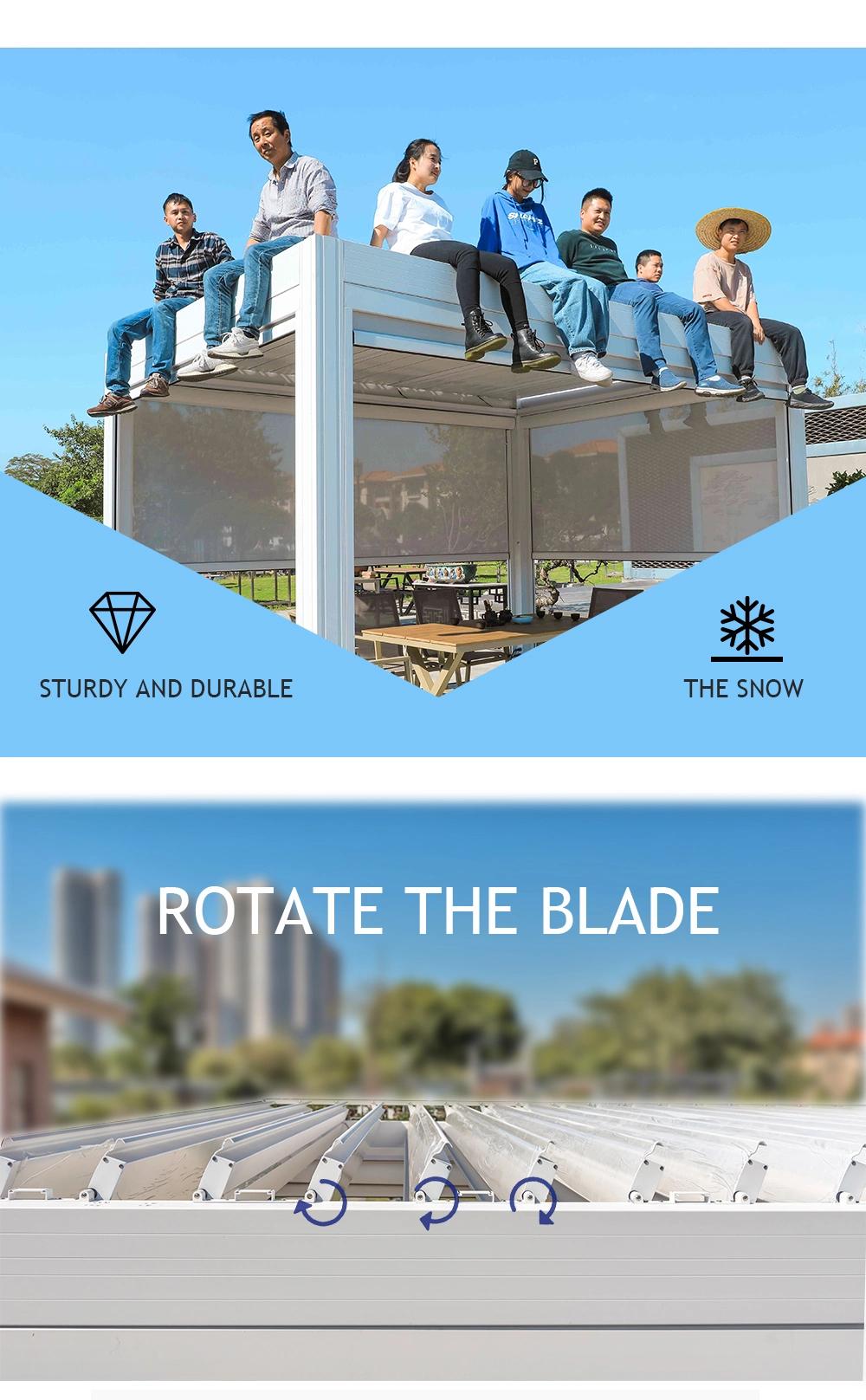 New Darwin or OEM Quad Carton Package Weighted Pergola with Retractable Roof BBQ Garden Gazebo