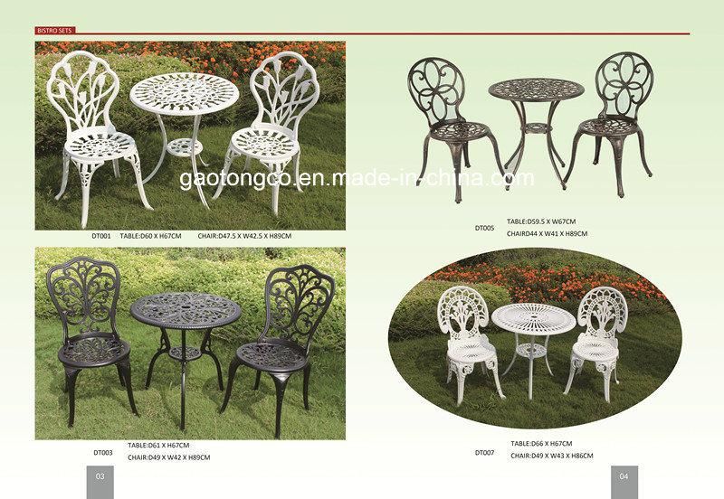 Traditional Cast Aluminium Cafe Bistro Outdoor Garden Furniture Table Chairs Set