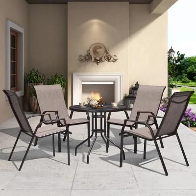 Outdoor Aluminum Frame Garden Extending Polywood &amp; Textilene Dining Chair