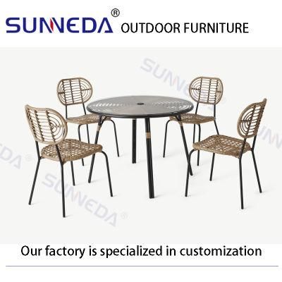 Elegant Straight Aluminum Quiet Easy Package Indoor Outdoor Chair Set