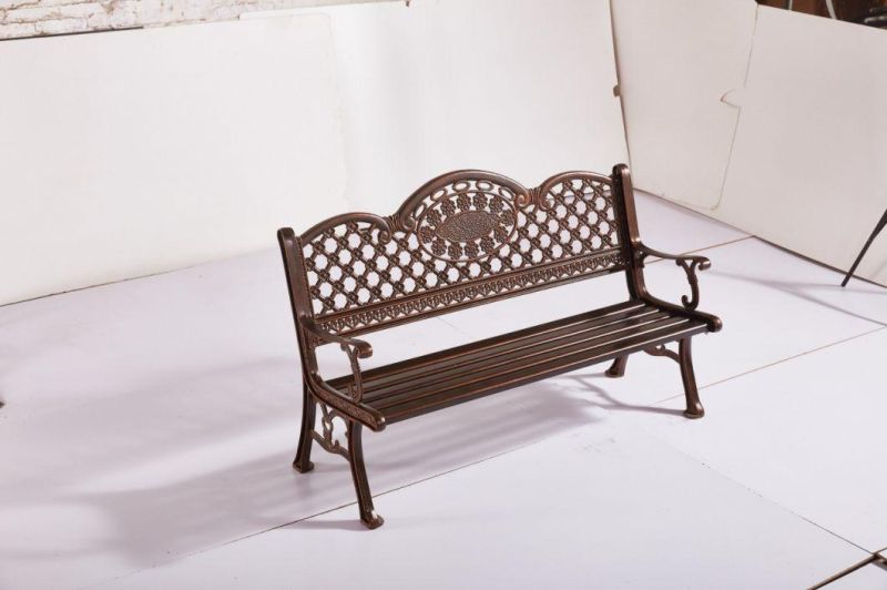 Use for Garden Outdoor Cast Aluminum Triple Seat