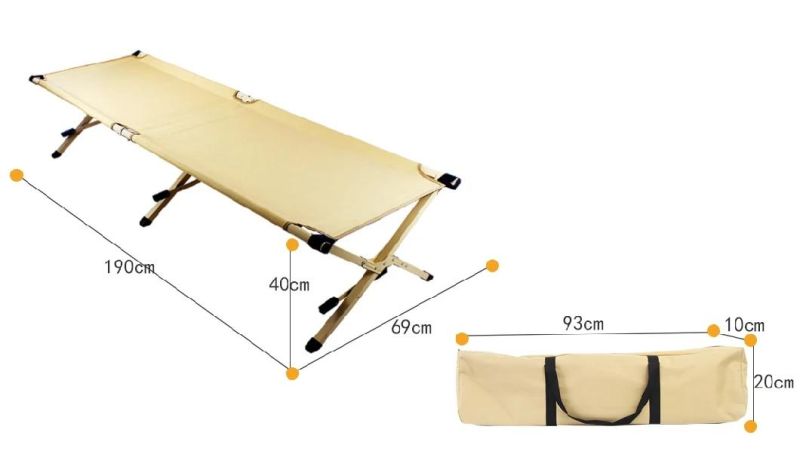 Hot Sale Wood Coating Steel Metal Portable Folding Bed Garden Bed