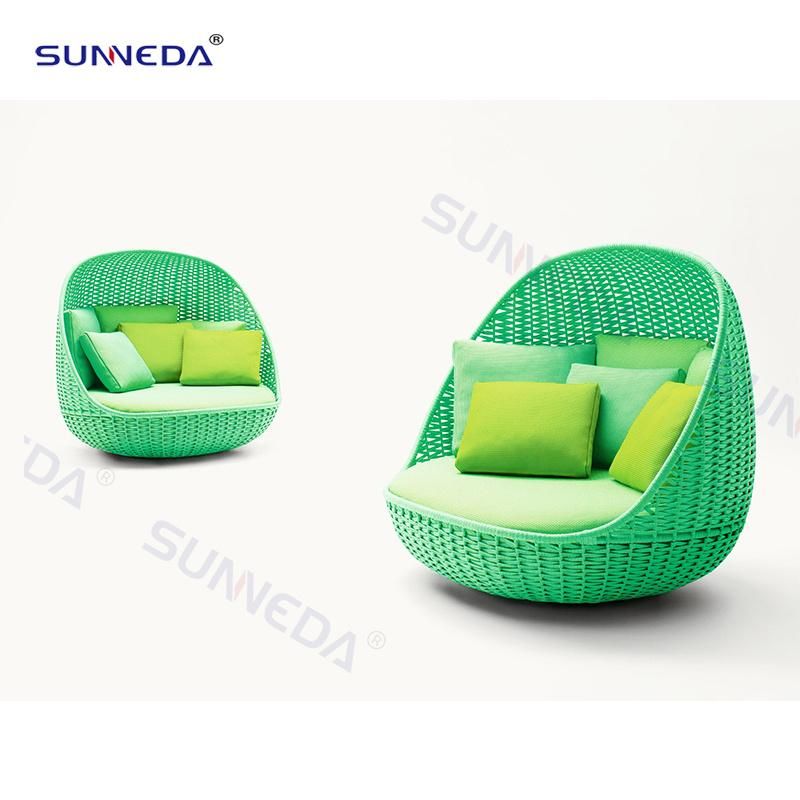 Villa Luxury Leisure Sofa Set with Stainless Steel Tea Table