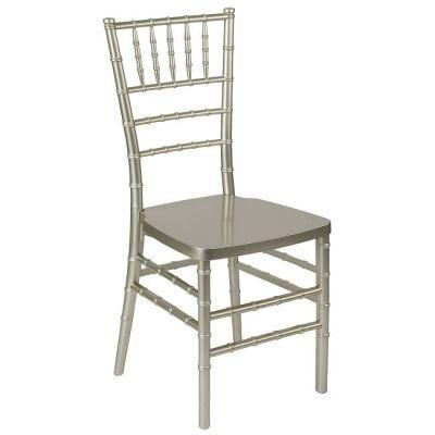 Metal Resin Silver Stackable Tiffany Chiavari Chairs for Wedding Party