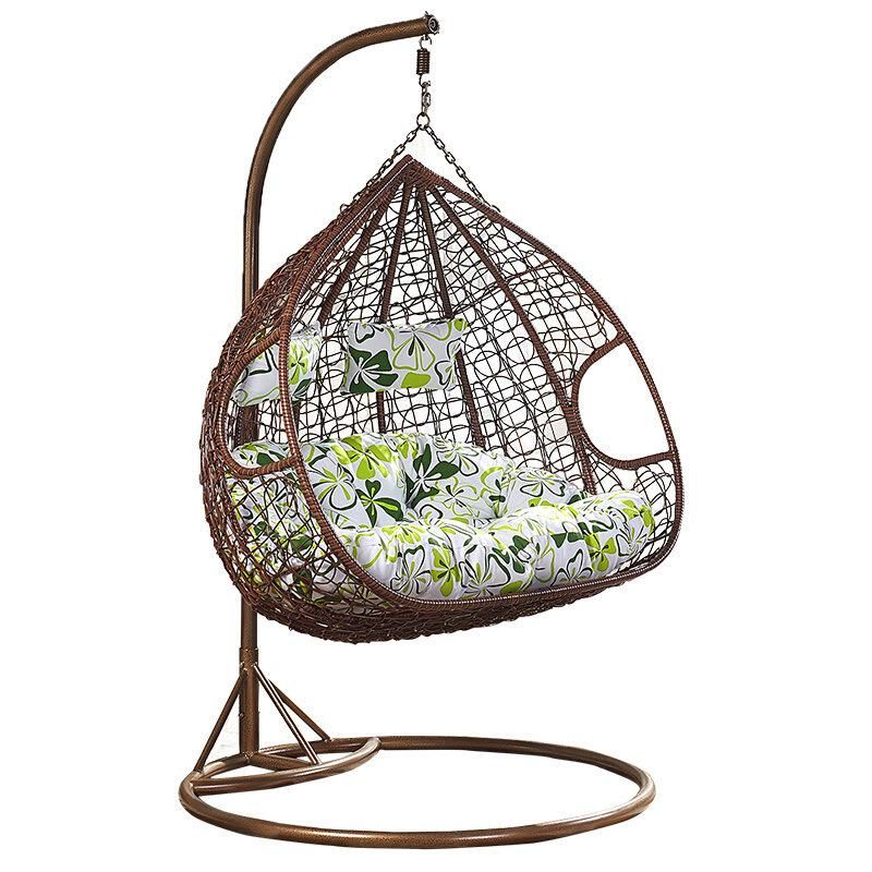 New Design Rattan Wicker Ratio Hotel Egg Hanging Swing Chair