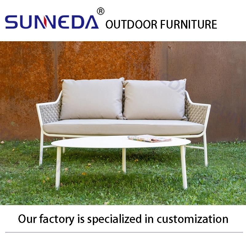 Factory Project Custom Garden Sofa Set with Special-Shaped Cutting Process