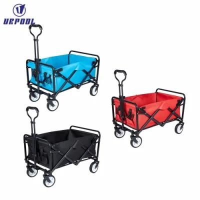 Outdoor Detachable Four-Way Trolley Portable Camping Cart Large-Capacity Camp Foldable Trailer Camping Tools
