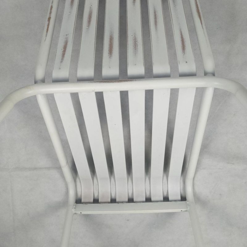 Outdoor Customized Furniture French Bistro Restaurant Rattan Cafe Patio Armless Chair