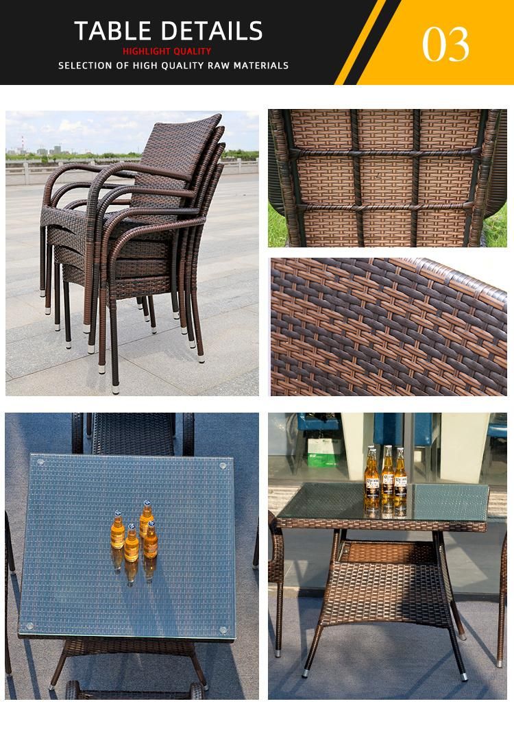 Rattan Outdoor Furniture Terrace Garden Table and Chair Household Furniture