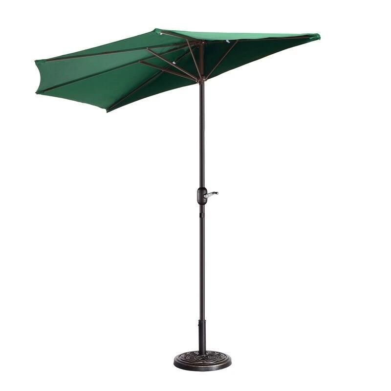 Outdoor Sun Shade Patio Umbrella Wall Parasol Half Shape Umbrellas