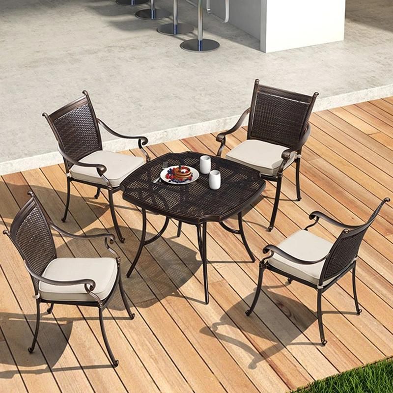 High Quality Custom Leisure Home Modern Rattan Patio Bistro Outdoor Garden Dining Furniture