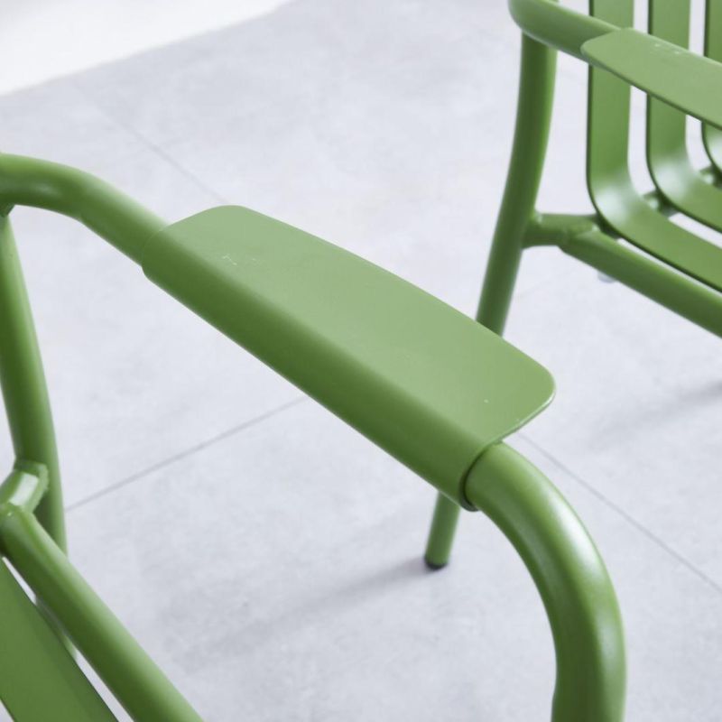 Simple Design Colorful Modern Industrial Aluminum Bar Chair Set