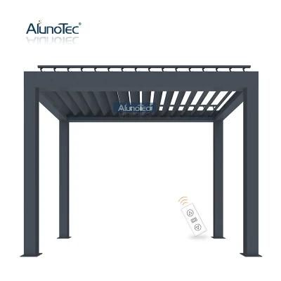 Multiple Uses Bioclimatique Metal Framed Pergola For Light Sun Coverage