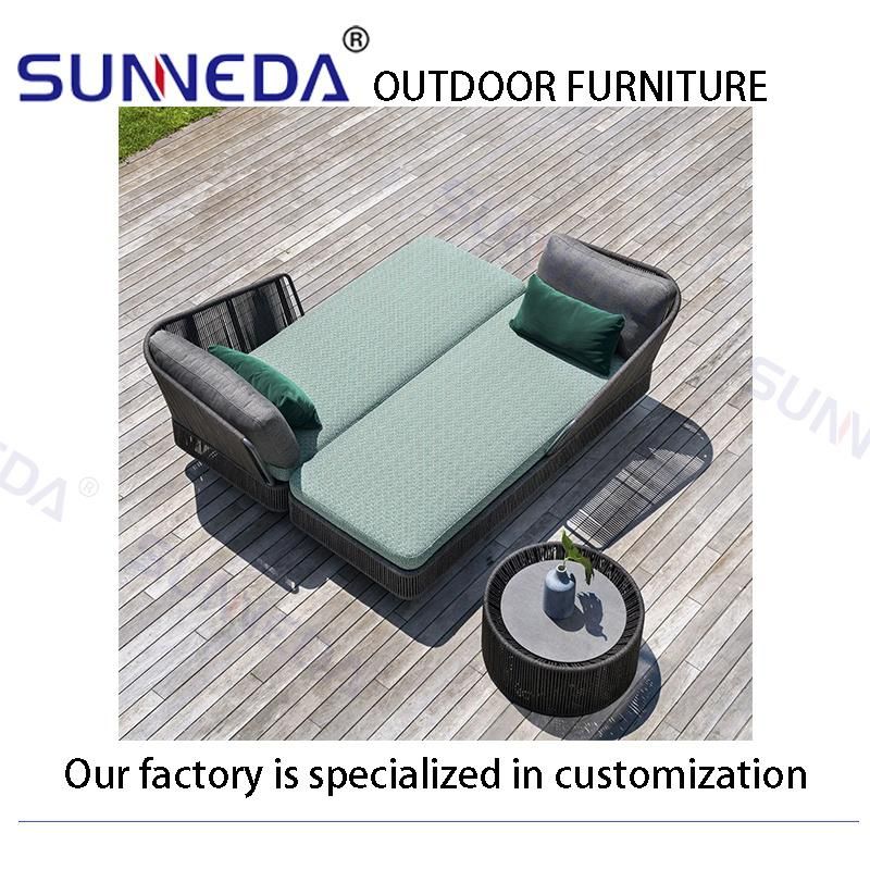 Disassembly Structure Camping Studio Vine Metal Lounger Sofa Furniture Set