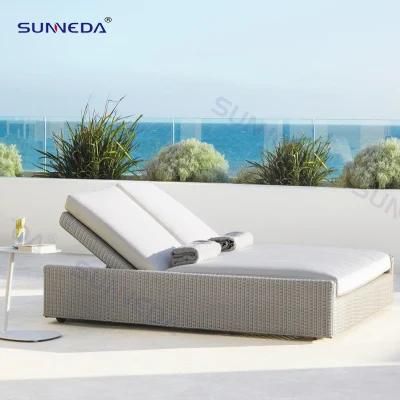 Poolside Leisure Rattan Sunlounge Garden Daybed Outdoor Chaise Lounge