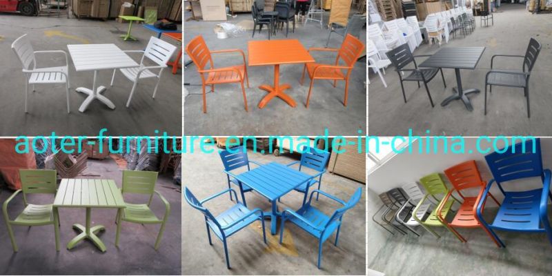 Outdoor Garden Leisure Anti Rust 4 Seater Aluminium Metal Dining Table