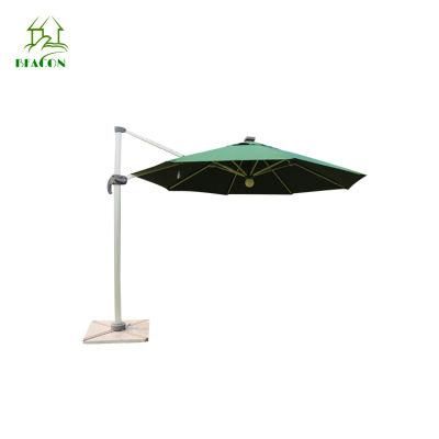 3m Aluminium Outdoor Garden Patio Umbrella with Bracket Outdoor Large Sun Umbrella