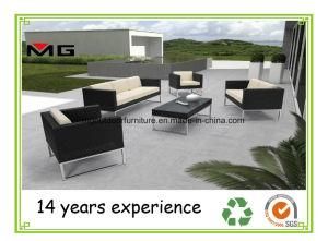 Rattan Furniture Wicker Garden Sofa with Metal Legs