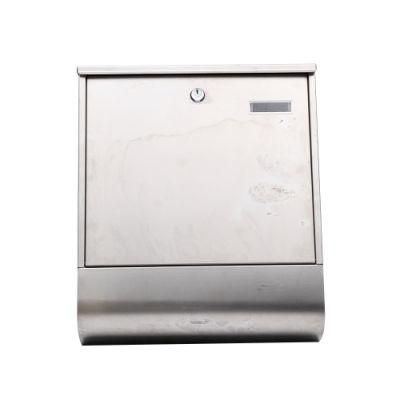 Modern Wall Mounted Stainless Steel Mailbox Letter Box with Newspaper Holder