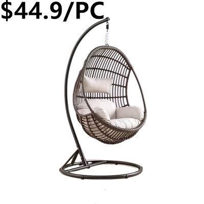 Metal Stand Hot Sell for Cheap Patio Wicker Rattan Swings Outdoor Hanging Chair