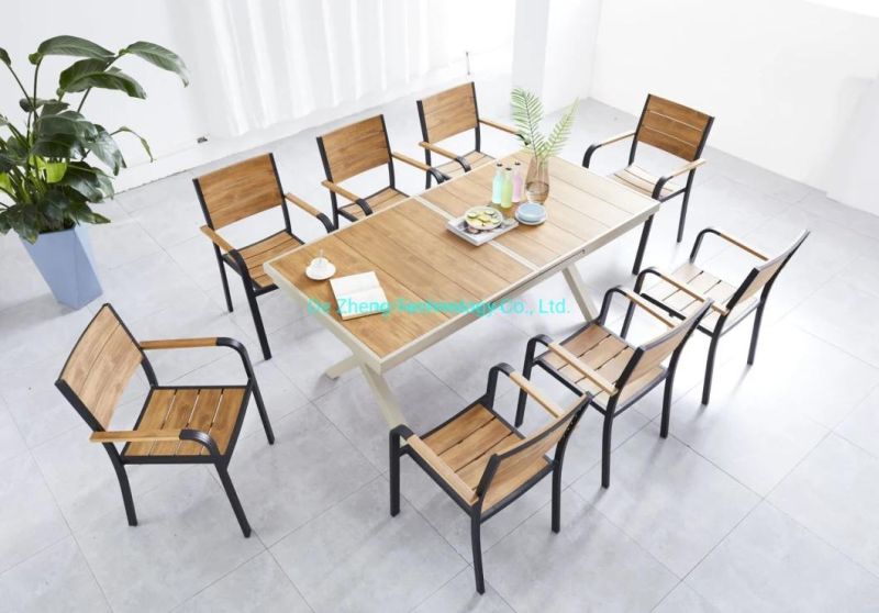 Commercial Furniture Rectangle Polywood Extendable Table Restaurant Dining Table Furniture