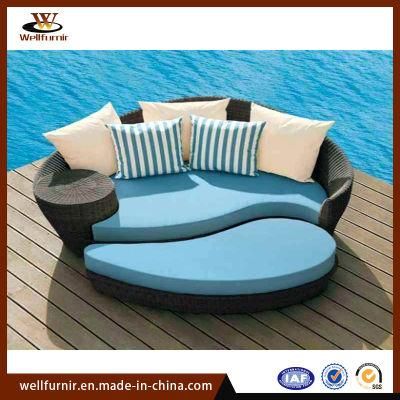 Well Furnir Wicker Loungers Beach New Design Daybed (WF-369)
