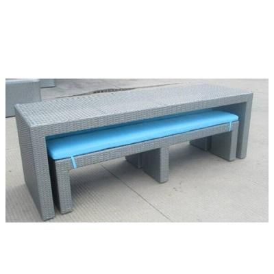 H- China Hot Sell Outdoor Rattan Bench