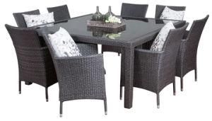 Outdoor Garden Aluminum Rattan Wicker Furniture Dining Chair Table Set